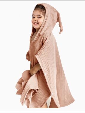 Girls Sleeveless Hooded Tunic Top in Blush Pink